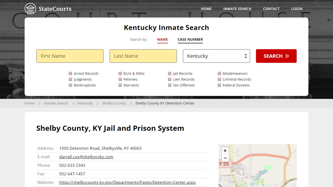 Shelby County KY Detention Center Inmate Records Search, Kentucky ...